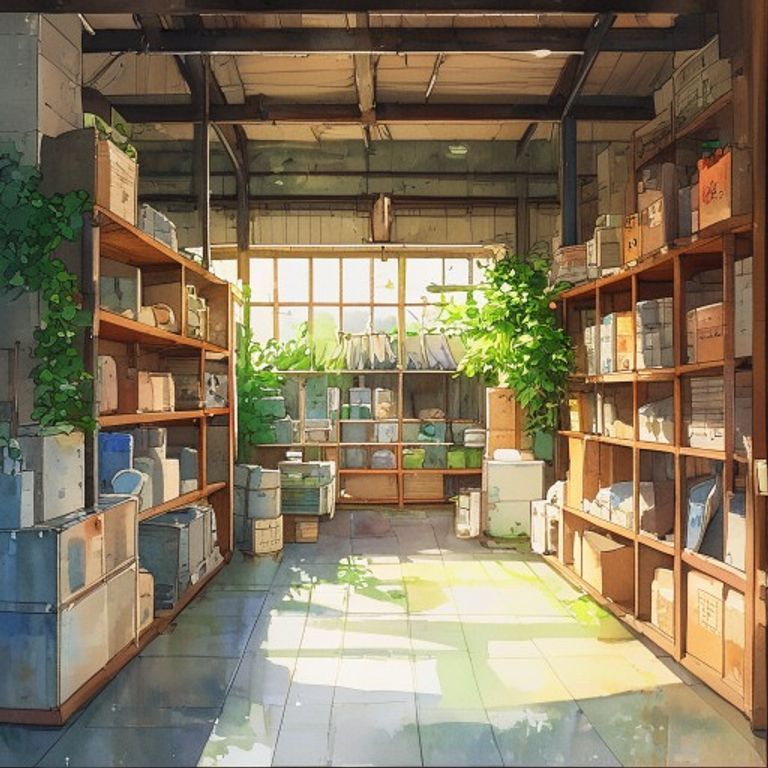 文具批發倉庫的早晨：平口袋裝著一箱原子筆的整齊