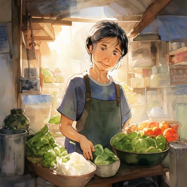 清晨菜市場：阿姨一隻手撐開背心袋的節奏