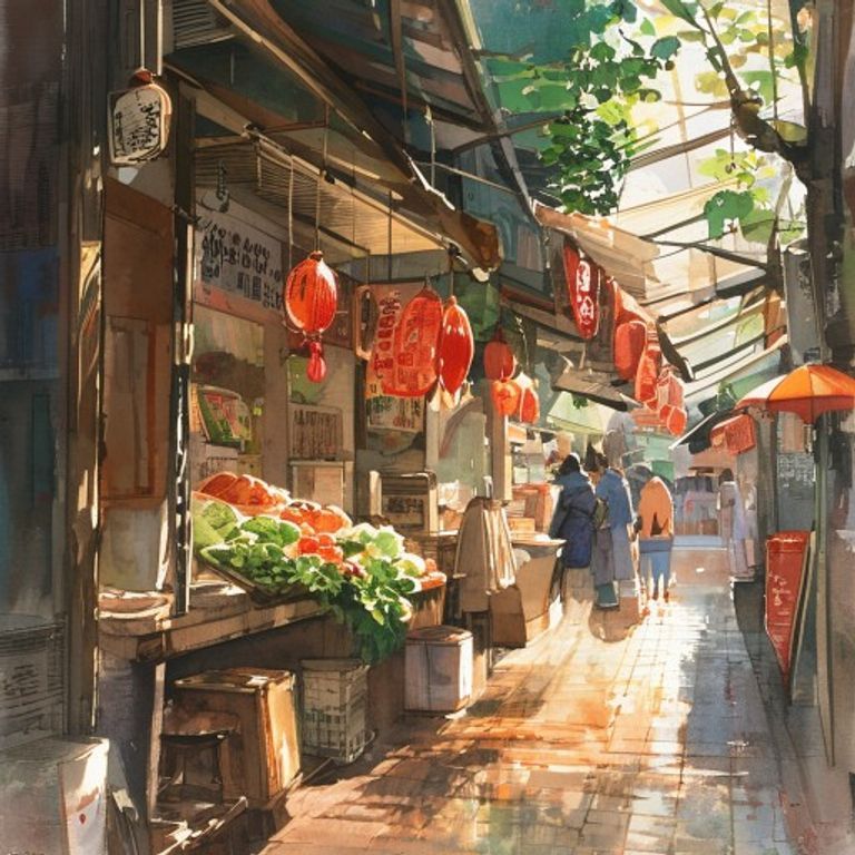 雨天的市場的日常：背心袋裝著什麼樣的故事