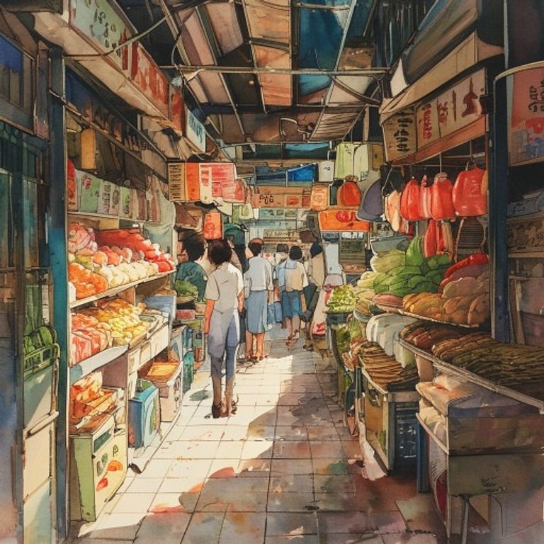 走進菜市場入口：背心袋與菜市場的午後